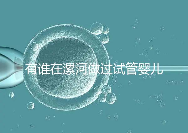 有誰在漯河做過試管嬰兒，具體費用及成功率是多少？