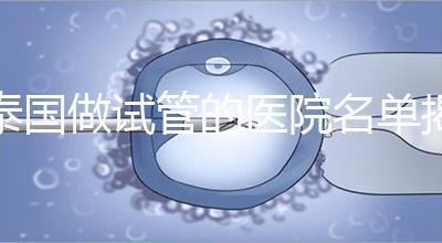 泰國做試管的醫院名單揭曉，一覽頂尖機構，輕松幫你選擇！